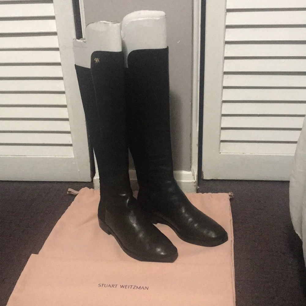 STUART WEITZMAN OVER THE KNEE LEATHER BOOTS